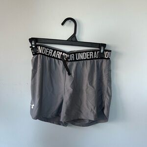 Under Armour Gray Athletic Shorts YLG